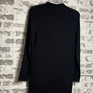 Central Park West Black Crewneck Shift Dress